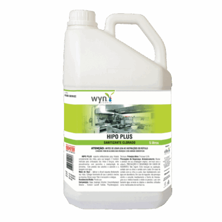 HIPO PLUS 5 L - Sanitizante clorado 5L - até 1:400 flv
