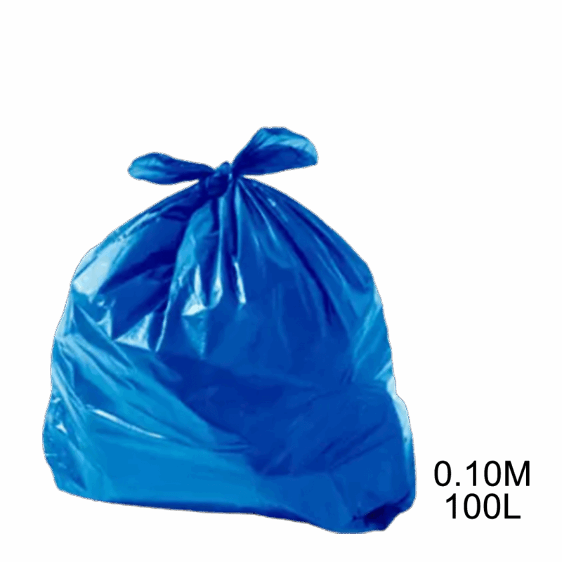 Saco para lixo azul 100L 0.10m com 100 unidades