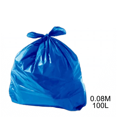 Saco para lixo azul 100L 0.08m com 100 Un