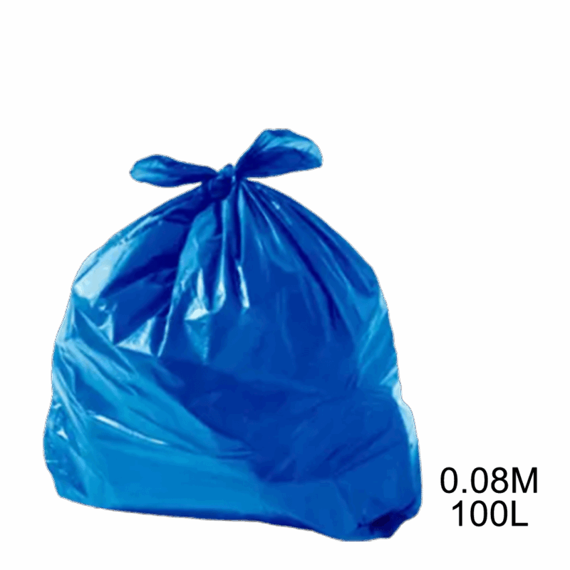 Saco para lixo azul 100L 0.08m com 100 Un