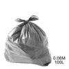 Saco para lixo cinza 100L 0.08m com 100 unidades