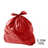 Saco para lixo vermelho 100L 0.10m com 100 unidades