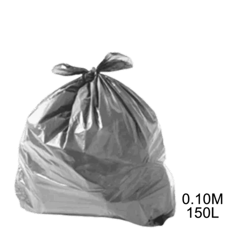 Saco para lixo cinza 150L 0.10 com 100 unidades