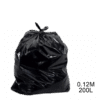 Saco para lixo preto 200L 0.12m com 100 unidades