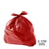 Saco para lixo vermelho 200L 0.12m com 100 unidades