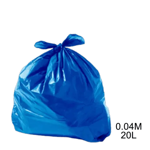 Saco para lixo azul 20L 0.04m com 100 unidades