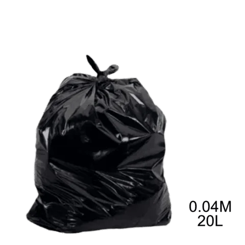 Saco para lixo preto 20L 0.04m com 100 Un