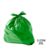 Saco para lixo verde 20L 0.3m com 100 unidades