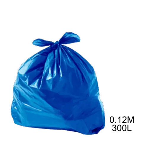 Saco para lixo azul 300L 0.12m com 100 unidades