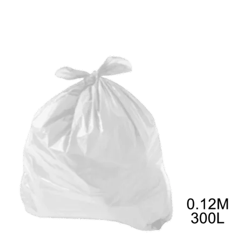 Saco para lixo branco 300L 0.12m com 100 unidades