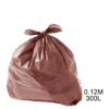 Saco para lixo marrom 300L 0.12m com 100 unidades