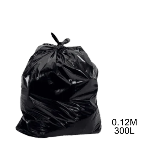 Saco para lixo preto 300L 0.12m com 100 unidades