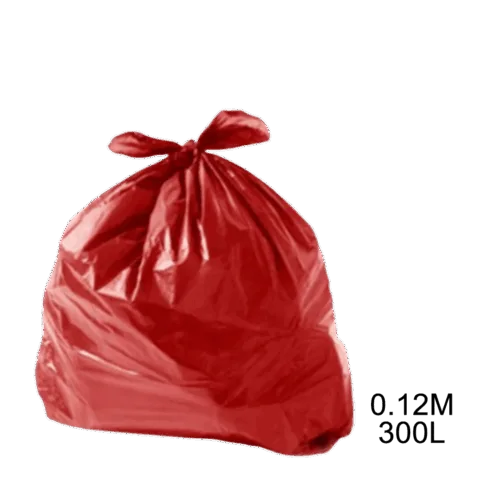 Saco para lixo vermelho 300L 0.12 com 100 unidades