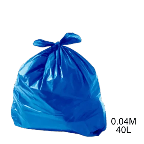 Saco para lixo azul 40L 0.04m c/ 100 unidades