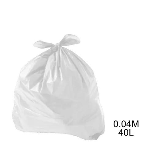 Saco para lixo branco 40L 0.04m com 100 unidades