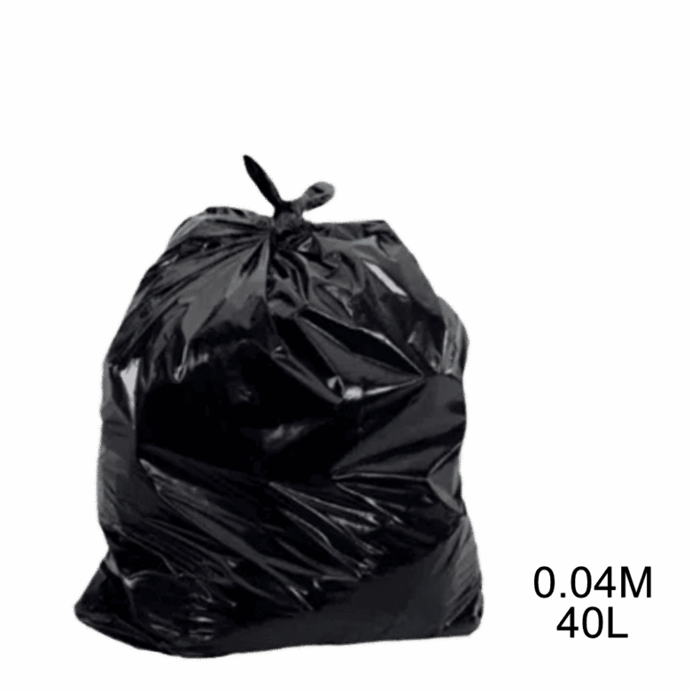 Saco para lixo preto 40L 0.04m com 100 Un