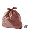 Saco para lixo marrom 60L 0.04m com 100 unidades