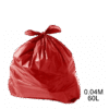Saco para lixo vermelho 60L 0.04m com 100 unidades