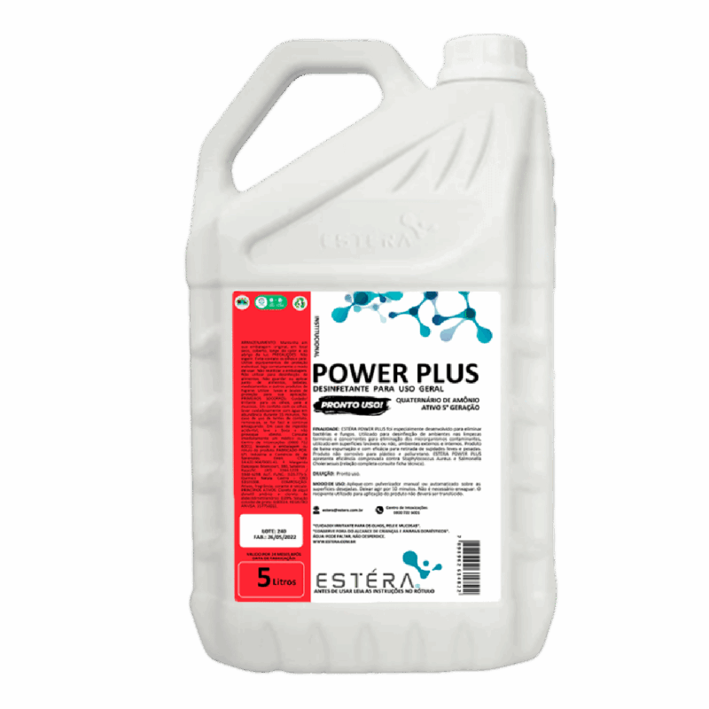 ESTERA POWER PLUS - Desinfetante com Efeito de Longa Duração - Pronto uso 5L