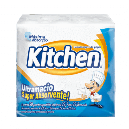 Guardanapo Kitchen Pequeno 22,7x22,8cm - 1 Pacote 50 Folhas
