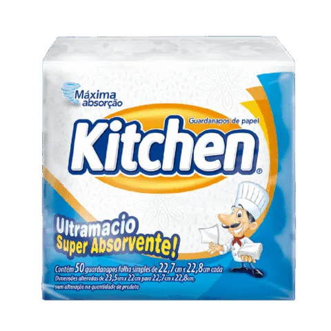 Guardanapo Kitchen Pequeno 22,7x22,8cm - 1 Pacote 50 Folhas
