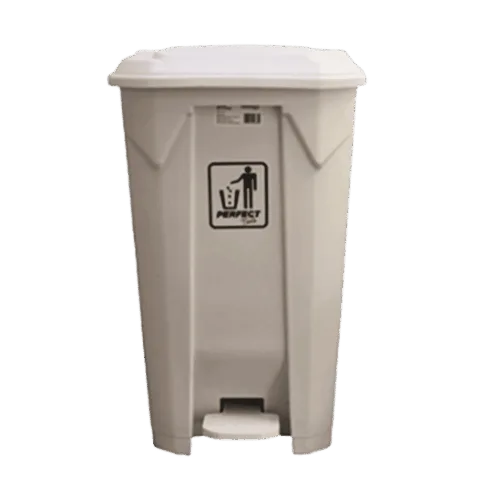 Lixeira branca com pedal 100L Perfect