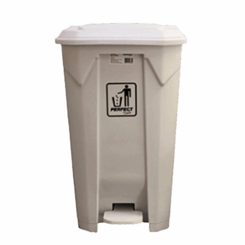 Lixeira branca com pedal 100L Perfect