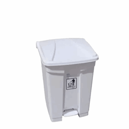 Lixeira Branca Com Pedal 50L Perfect