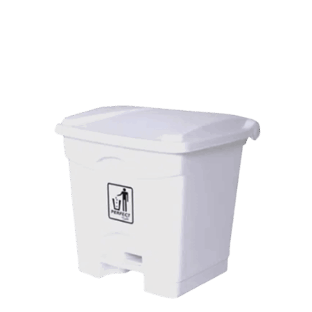 Lixeira Branca Com Pedal 35L Perfect