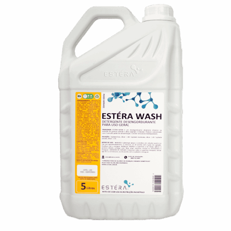 ESTERA WASH 5L - Detergente Desengordurante Concentrado - até 1:80