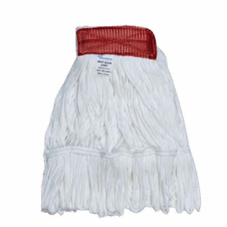 Refil para mop úmido ponta loop microfibra com cinta 400g vermelho - Bralimpia