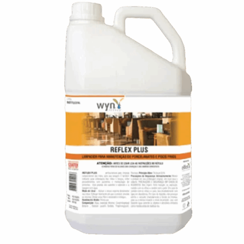 REFLEX PLUS 5L - Limpador para manutenção de pisos porcelanatos e pisos frios - Até 1:30