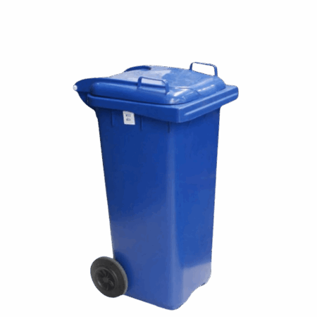 Contentor 120L Azul sem Pedal com Rodas 200mm - Bralimpia