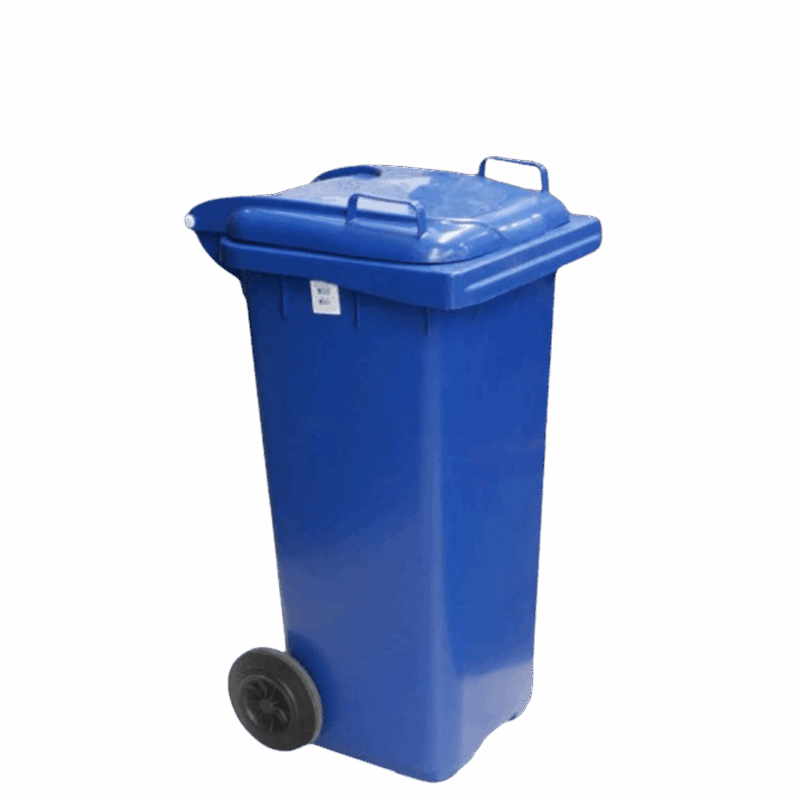 Contentor 120L Azul sem Pedal com Rodas 200mm - Bralimpia