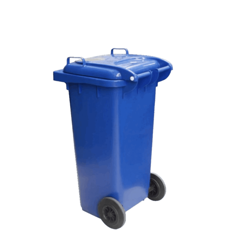 Contentor 120L Azul sem Pedal com Rodas 200mm - Bralimpia - Imagem 2