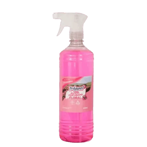 Álcool perfumado Floral c/ pulverizador 850ml - Troppel