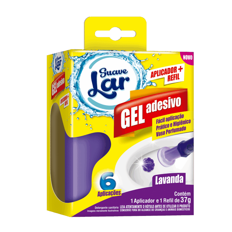 Gel adesivo com aplicador Suave Lar 37G – Lavanda