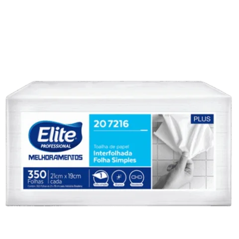 Toalha De Papel Interfolhado Fiesta Folha Simples - Pacote 350 Folhas