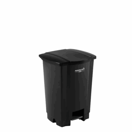 Lixeira com pedal Perfect 17L preta