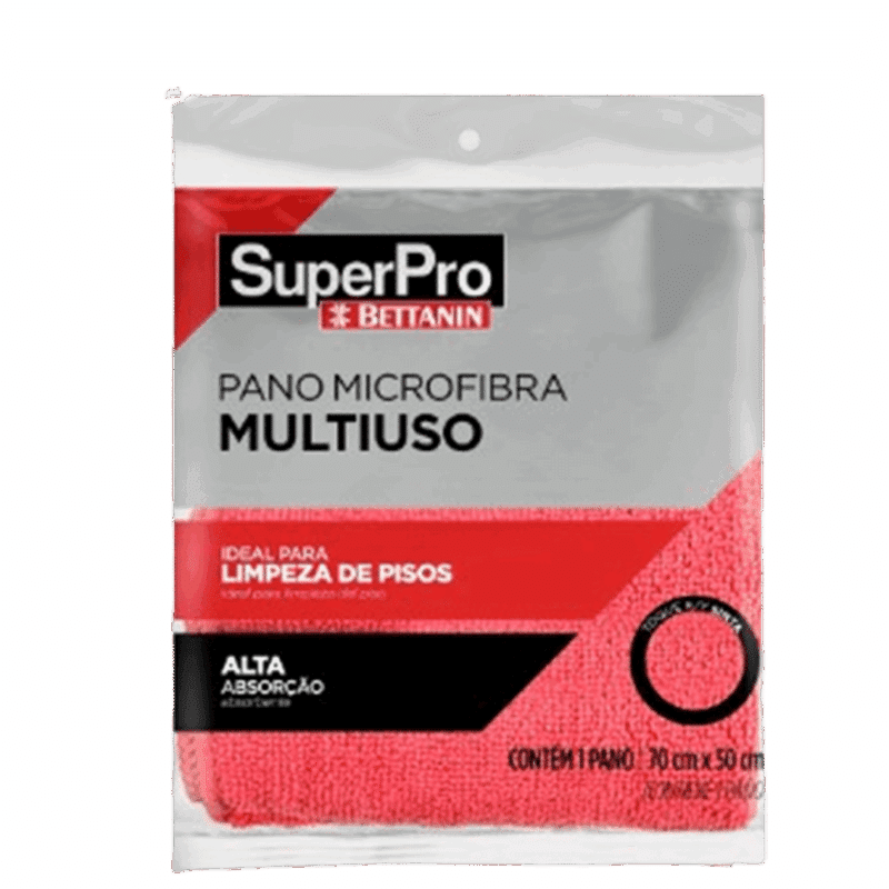 Pano de Microfibra 70x50cm Vermelho - SuperPro