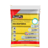 Pano Multiuso Microfibra Amarelo 30cmx30cm Superpro - Kit Com 4 Unidades