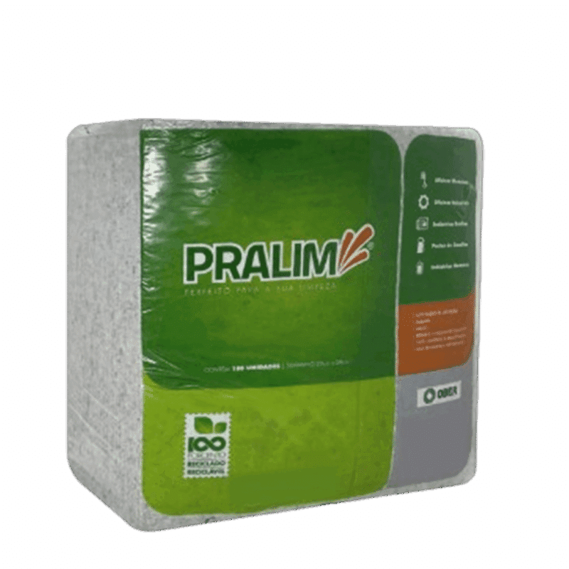 Toalha industrial Pralim  Tamanho: 0.29X0.29cm c/ 100 unidades
