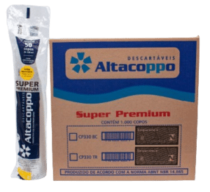 Copo Altacoppo Transparente Liso 330ml caixa com 1.000un