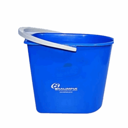 Balde Mopinho Azul com Alça 12L - Bralimpia