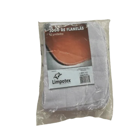 Flanela Branca 30cm X 40cm Pacote com 12 Unidades