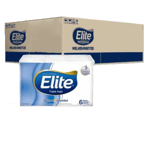 Lenço de papel folha tripla Elite Pocket c/ 2.100 folhas. (35 packs X 6 bags de 10 folhas)