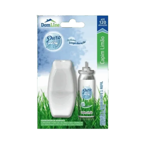 Neutralizador Spray Capim Limão Puro Ar Refil+Aplicador – 12ml – DOMLINE