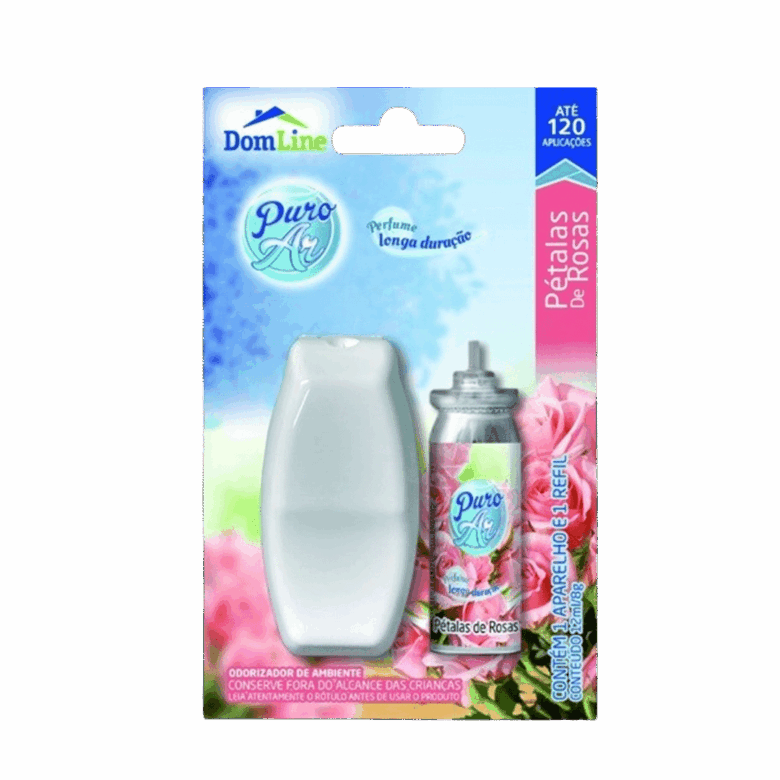 Neutralizador Spray Pétalas de Rosa Puro Ar Refil+Aplicador – 12ml – DOMLINE