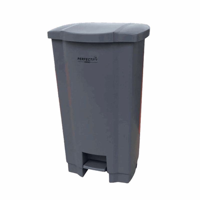Lixeira com Pedal Perfect 100L Cinza