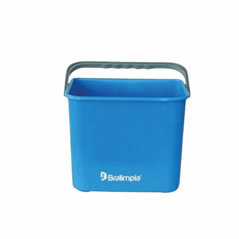 Balde 4L com alça azul - Bralimpia